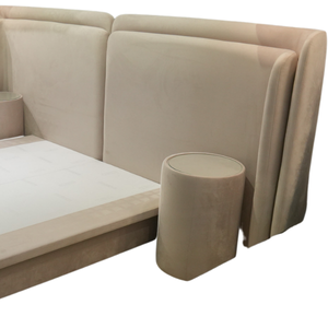 Base de lit relevable de luxe rembourrée avec cadre en acier, tête de lit moderne, personnalisable, OEM, vente en gros B2B - Product Image 3