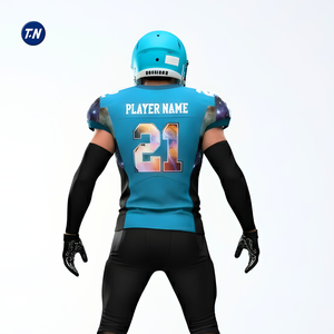 ชุดเสื้อฟุตบอลอเมริกันพิมพ์ลาย 3 มิติ สวมใส่สบาย ทนทาน ผลิตจากโพลีเอสเตอร์ 100% แห้งเร็ว ระบายอากาศได้ดี มีไซส์พลัสสำหรับผู้ชาย - Product Image 4