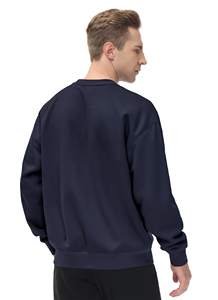 Men's Basic Pullover Sweatshirt 100% Cotton <b>Thick</b> Loose Fit Soft <b>Fleece</b> Crewneck for Winter Digital Printing - Product Image 3