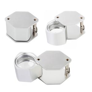 JIPSY Jewelers 20.5mm Loupe Magnifier Metal Aluminium Body Silver Finish Triplet 10x Jewelry Eye Loop <b>Magnifying</b> <b>Glass</b> - Product Image 1