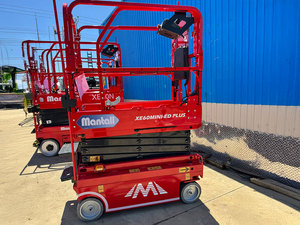 Plateforme élévatrice à ciseaux diesel Mantall XE60MINI-ED PLUS rouge, hauteur réglable, utilisation intérieure, déplaceur latéral hydraulique, 4 roues motrices, pneumatique - Product Image 5