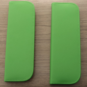 กระเป๋ากรรไกรหนังสีเขียวแบบพกพาพับเก็บได้กันน้ำสำหรับช่างตัดผมและเครื่องมือดูแลสัตว์เลี้ยง - Product Image 3