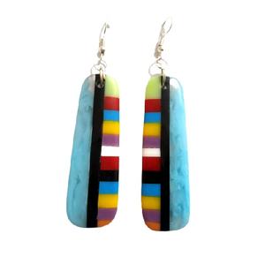 Best Selling <b>Resin</b> Turquoise Drop <b>Earrings</b> Women Trendy Jewelry Mother Day Gift India Quality Handicrafts Anniversary - Product Image 6