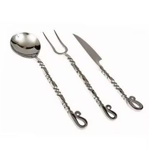 Cubiertos de lujo para restaurante, tenedor pulido con espejo y cuchillo de cuchara, juego de cubiertos de plata de acero inoxidable para boda - Product Image 3