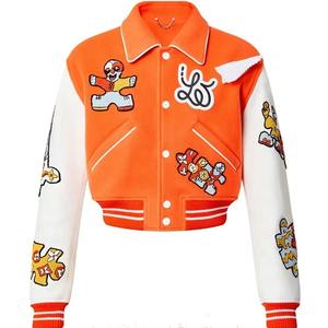 Chaqueta Letterman en blanco de alta calidad, precio al por mayor, producto totalmente personalizado, parche con logotipo personalizado, trabajo - Product Image 1