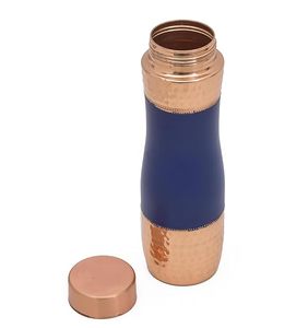 Bouteille étanche en cuivre imprimée élégante, fabriquée à la main, hydratation écologique pour boissons chaudes et froides et eau bouillante - Product Image 2