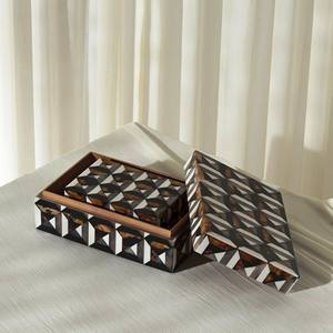 Home Ina Black Brown Resin Decorative Box Hot Selling Gifts & Crafts Wooden Boxes <b>Wall</b> <b>Signs</b> Made In India - Product Image 1