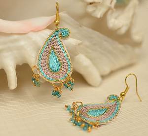 Boucles d'oreilles brodées à la main en cristal, boucles d'oreilles personnalisées multi-perles, bijoux de fête pour femmes au meilleur prix, boucles d'oreilles perlées - Product Image 6