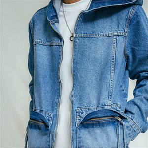 Veste en jean de service OEM veste en jean de haute qualité veste de rue décontractée en jean pour hommes en vente avec étiquette personnalisée - Product Image 3