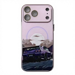 เคสโทรศัพท์แบบใสลายสตรอว์เบอร์รี่ ดีไซน์ใหม่ วัสดุ PMMA สีฟ้า สำหรับรุ่น 17/16/15/14/13 พร้อมวงแหวนแม่เหล็กสำหรับงานซับลิเมชั่น - Product Image 1