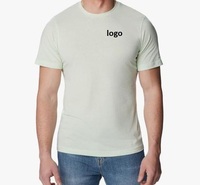 T-shirt pour homme en coton 100% uni, coupe classique, manches courtes, tricoté, pour impression personnalisée
