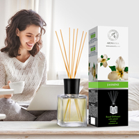 Difusor de Aromas Aromatika Jasmine 500ml con Aceite Esencial Natural, Libre de Ftalatos, Ecológico, Aroma Floral Fresco y Duradero para Habitaciones