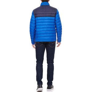 OEM Custom Wholesale Men's Casual Winter Puffer <b>Jacket</b> with Stand Collar and Cashmere Shell Featuring Logo and Pockets - Product Image 3