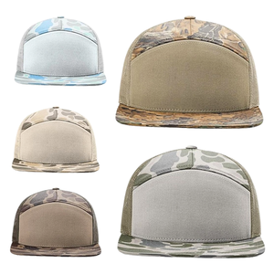 Casquette de camouflage en coton 168 Ri à 7 panneaux, structurée, avec logo brodé personnalisé, style snapback, pour la chasse, en maille, type trucker, pour l'extérieur, ODM OEM personnalisable - Product Image 3