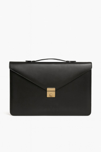 Premium Genuine Leaf Leather Soft Lightweight Zipper Closure Office Briefcase Stylish Luxury Professional <b>Women</b> Men Business - Product Image 5