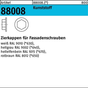 <b>Decorative</b> <b>Plate</b> Zierkappe R 88008 F. SW 3/8 Cu. Hellelfenbein 200 Piece - Product Image 1