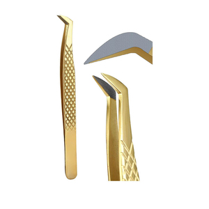 Pinzas de Acero Inoxidable en Forma de L para Extensiones de Pestañas Mega Volumen, Color Dorado, Herramienta de Precisión Curvada a Precio Competitivo - Product Image 6