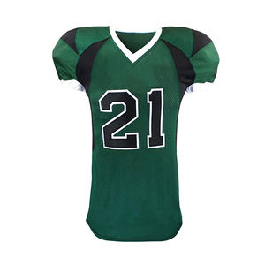 Venta al por mayor de alta calidad personalizado 100% poliéster uniforme de fútbol americano transpirable de talla grande ropa deportiva impresa conjuntos de Jersey - Product Image 2