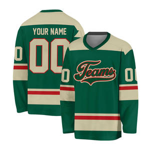 Meilleur prix Vêtements de sport d'entraînement à manches longues à séchage rapide Personnalisable Team Sublimation Printing Logo Blank Ice Hockey Jersey - Product Image 3