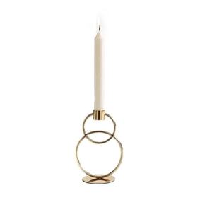 Candelabro Circular minimalista, candelabro geométrico de Metal chapado en oro, candelabro de Venta caliente, decoración de boda - Product Image 1