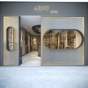 Cao cấp sang trọng trang trí kính bảng hiển thị tủ Thiết kế quang Cửa hàng đồ đạc thiết kế với đảo hiển thị đứng - Product Image 5