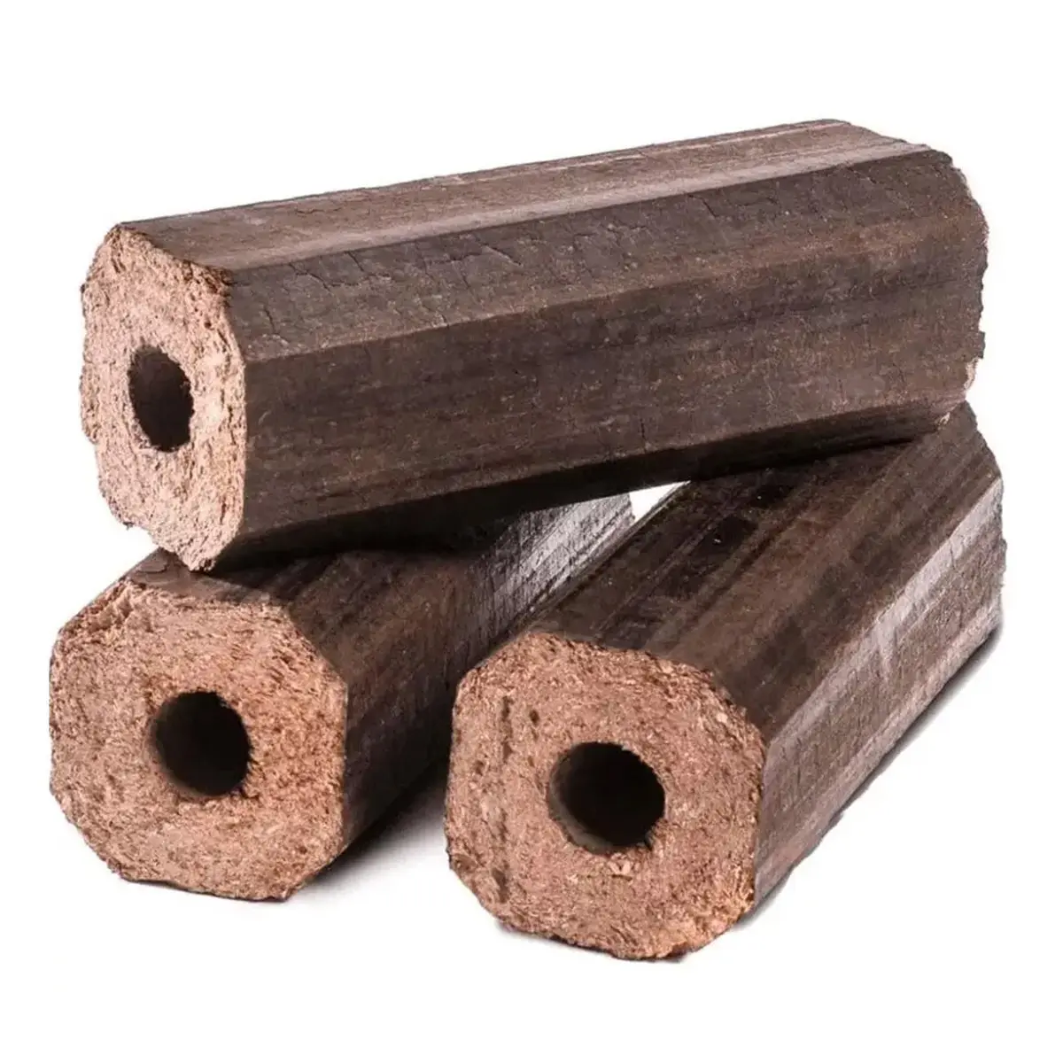 Le bricchette di legno selezionate per il riscaldamento dei pellet di combustibile sono rispettose dell'ambiente e di alta qualità