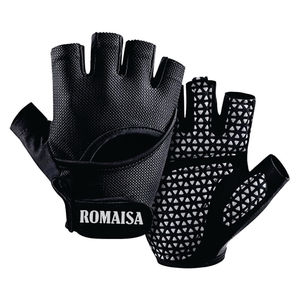 Wholesale ROMAISA Premium Quality Anti-Skid Adjustable Fingerless Lace-Up Closure Unisex <b>Gym</b> Gloves for <b>Weight</b> Lifting Made - Product Image 3