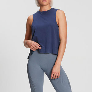 Camiseta Deportiva Transpirable para Mujer, OEM, Tela de Spandex/Poliéster, Sin Mangas, para Yoga, Secado Rápido, Ecológica - Product Image 2