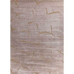 Alfombra de Seda de Bambú Azalea Ivory Anudada a Mano Aibz-1006 para Uso Doméstico con Patrón Abstracto - Product Image 1