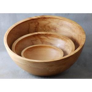 Juego de 3 cuencos redondos de madera Mango, precio barato, cuenco decorativo, artesanías, cuencos de estilo contemporáneo, accesorios de cocina - Product Image 2