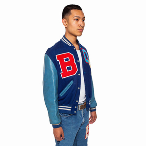 2025 OEM Custom Wool Patch Chenille Embroidery Polyester Sleeve Vintage Letterman Winter Waterproof Breathable Varsity Bomber - Product Image 6