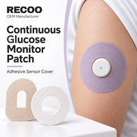 RECOO Patch de surveillance continue du glucose, étanche, respirant, couverture adhésive pour capteur, taille et forme personnalisées, fabricant OEM