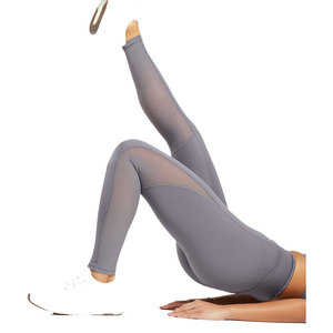 กางเกงออกกำลังกายเอวยางยืดสำหรับผู้หญิงเลกกิ้งเอวสูงไร้รอยต่อเอวตัว V - Product Image 4