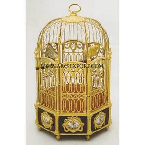 กรงนกโลหะกระจกเงาวาวทำด้วยมือขนาดใหญ่ทำด้วยมือทำด้วยมือทำด้วยมือรูปทรงและโลโก้ได้ตามต้องการ - Product Image 3