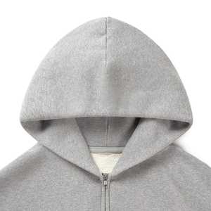 เสื้อมีฮู้ดซิปวินเทจของผู้ชายผ้าฟลีซโอเวอร์ไซส์ผ้าฝ้าย100% โลโก้ออกแบบได้ตามต้องการเป็นมิตรต่อสิ่งแวดล้อมระบายอากาศกันลม - Product Image 2