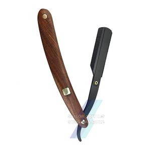 มีดโกนหนวดสแตนเลสสำหรับผู้ชายมีดโกนสำหรับร้านตัดผมและใช้ในบ้านโกนหนวดโกนหนวดโกนหนวดพร้อมที่จับไม้ - Product Image 6