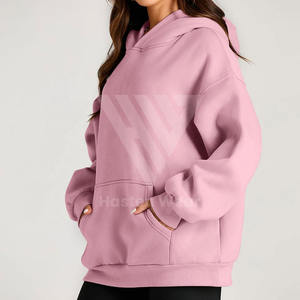 Drop Shoulder Women's Winter Long Sleeve Hoodies Breathable Sweat-shirt à capuche évacuant la transpiration Streetwear Fleece - Product Image 5