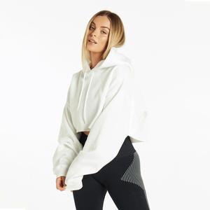 <b>Women's</b> Oversize Casual Hoodie Long Sleeves Breathable Front Logo Pullover Heat-Transfer Wholesale Plain Winter Fleece - Product Image 5