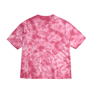 Unisex 250 GSM Tie Dye camiseta personalizada 100% algodón de secado rápido de gran tamaño estampado sólido entrega rápida 2025 de talla grande de punto Tye Dye - Product Image 5