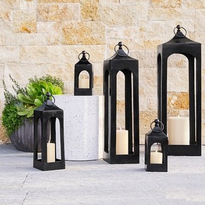 Fallon-candelabro de hierro forjado para decoración del hogar, FAROL DE VELA elegante para Interior, boda, relámpago - Product Image 2