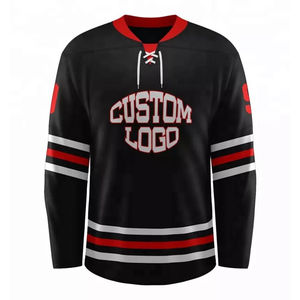 Vente en gros de maillot de hockey sur glace unisexe en polyester respirant professionnel nom d'équipe personnalisé dernière conception de vêtements de sport avant pour les équipes - Product Image 1