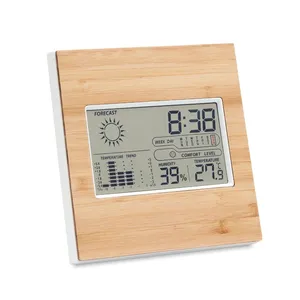 Stazione meteorologica in bambù TURKU, merchandising sostenibile - Product Image 6
