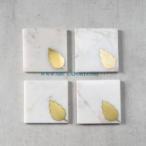 Juego de 4 posavasos de té y café de forma redonda, posavasos de utensilios de cocina de Metal decorativos hechos a mano más vendidos a un precio atractivo - Product Image 2