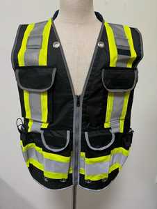Reflective Wholesale 100% Polyester Backing High Visibility Reflective <b>Fabric</b> Vest Reflective Cloth Detachable Burr Style - Product Image 3