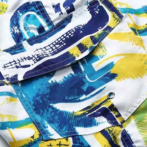 Vente en gros Short élastique d'été en maille à séchage rapide à imprimé floral pour hommes, taille haute, logo personnalisé, maillot de bain respirant à motif uni - Product Image 1