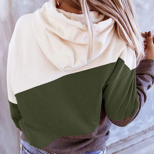 Sweat-shirt décontracté à manches longues tricoté gaufré imprimé sapin de Noël à paillettes pour femmes, tenue ample à capuche pour femme - Product Image 3