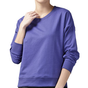 Sweat-shirts d'hiver pour femmes à col rond, coupe classique, en polaire respirante, avec logo personnalisable sur le devant, couleurs et logo personnalisables - Product Image 1