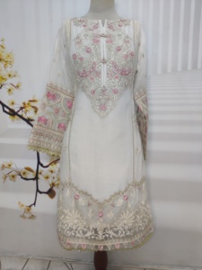 Nouveau Dernières Femmes Causal Pakistanais Fantaisie shalwar Kameez Mode Femmes Pakistanais Costume Imprimé Pelouse Chemise Dupatta - Product Image 2