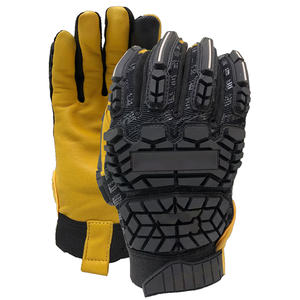 Guantes de cuero de impacto de goma rojo negro TPR guantes de 5 niveles ANSI CUT guantes de resistencia al impacto de seguridad de petróleo y gas logotipo personalizado - Product Image 4