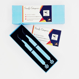 ชุดแหนบต่อขนตาสแตนเลสแบบมืออาชีพ, ทนทานป้องกันไฟฟ้าสถิตย์มีความแม่นยำ45/90องศา - Product Image 2